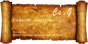 Császár Gusztáv névjegykártya