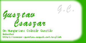 gusztav csaszar business card