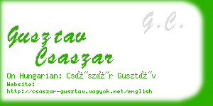 gusztav csaszar business card